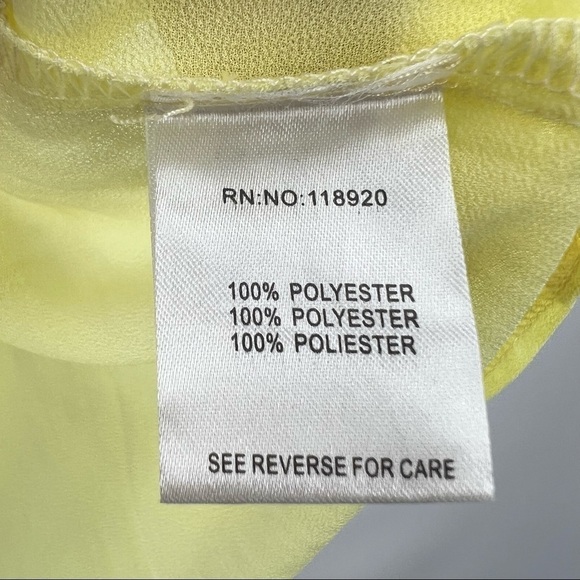 Lucy Paris yellow bejeweled blouse top size M - Picture 9 of 10